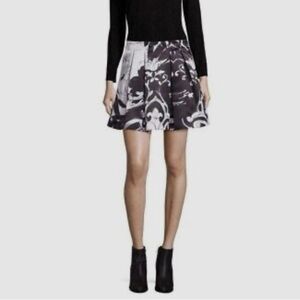 Alice + Olivia Deco Scroll A-line Mini Skirt